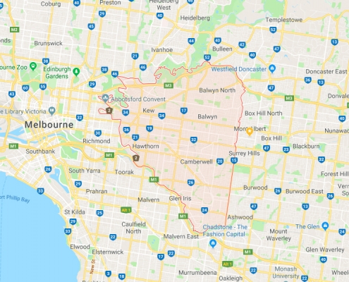 City of Boroondara map