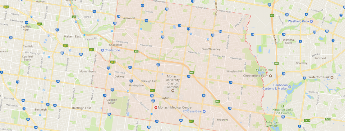 City of Monash map